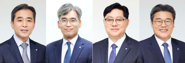 (왼쪽부터) 백창열 부행장, 김규섭 부행장, 이건홍 부행장, 이승은 부행장. IBK기업은행 제공.