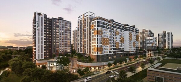 지난달 6일 법정관리를 신청한 시공능력평가 58위 신동아건설의 ‘검단신도시 파밀리에 엘리프’ 조감도. 신동아건설