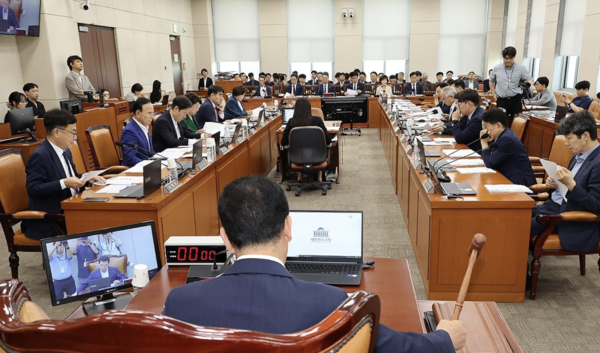 1일 국회 행정안전위원회 전체회의에서 2025년도 제2회 추가경정예산안이 통과됐다. 연합뉴스 제공.