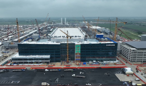 미국 텍사스주 테일러시에 건설 중인 삼성전자 반도체 공장 전경. 삼성전자 제공.