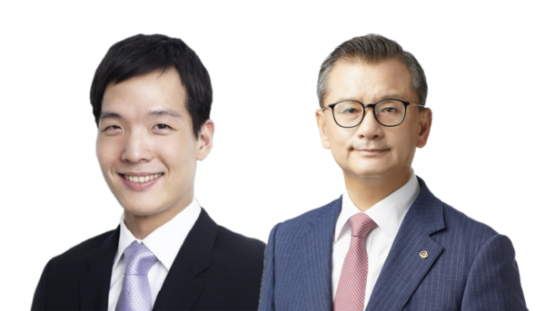 (왼쪽부터) 김동원 한화생명 최고글로벌책임자와 여승주 한화그룹 경영지원실장(전 부회장).