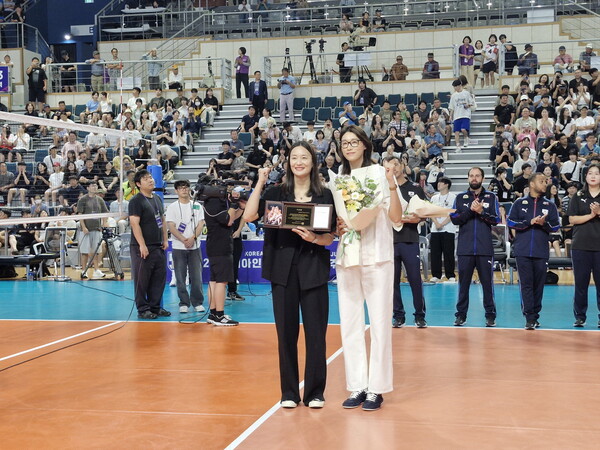 표승주 선수 은퇴식. ⓒ진주시