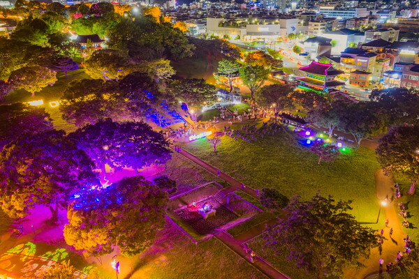 '국가유산 미디어아트 진주성' 전경. 진주시 제공