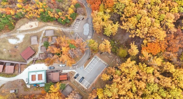 거창국민여가캠핑장(미리내숲) 전경.