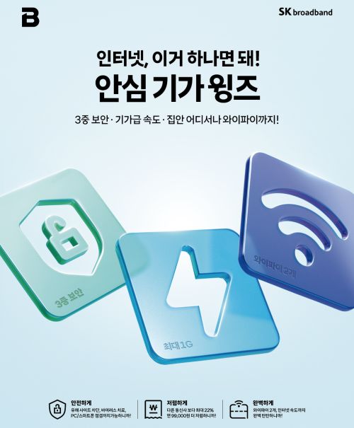 SK브로드밴드가 25일 기존 보안 부가서비스를 하나로 통합한 ‘안심 서비스’를 출시했다고 밝혔다. SK브로드밴드 제공